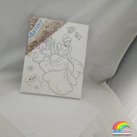 Factory Direct Princess Print Canvas Frame with Oil Paint for Drawing